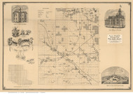 Greenwood County Kansas 1877 - Old Map Reprint