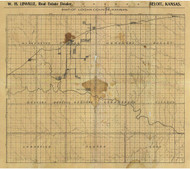 Logan County Kansas 1895 - Linville - Old Map Reprint