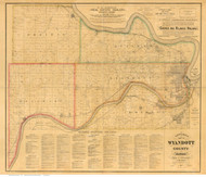 Wyandott County Kansas 1885 - Old Map Reprint