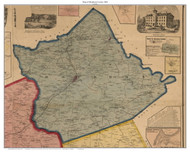 Bourbon County Kentucky 1861 - Old Map Custom Print - Excerpt from Bourbon-Fayette-Clark-etc 1861