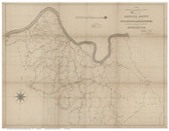 Hancock and parts of Ohio, Grayson, & Breckinridge County Kentucky 1887 - Old Map Reprint
