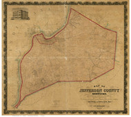 Jefferson County Kentucky 1858 - Old Map Reprint