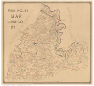 Larue County Kentucky 1899 - Old Map Reprint