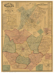 Warren County Kentucky 1877 - Old Map Reprint