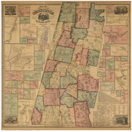 Berkshire County Massachusetts 1858 - Old Map Reprint