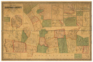Hampden County Massachusetts 1855 - Old Map Reprint