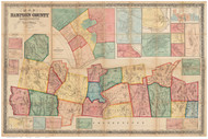 Hampden County Massachusetts 1857 - Old Map Reprint