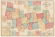 Hampshire County Massachusetts 1856 - Old Map Reprint