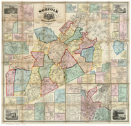 Norfolk County Massachusetts 1858 - Old Map Reprint