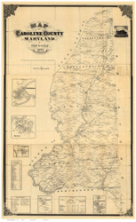 Caroline County Maryland 1875 - Old Map Reprint