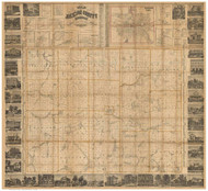 Jackson County Michigan 1858 - Old Map Reprint