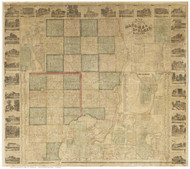 Macomb & St. Clair County Michigan 1859 - Old Map Reprint