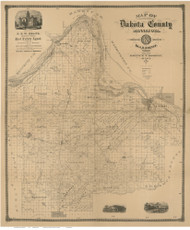 Dakota County Minnesota 1874 - Old Map Reprint