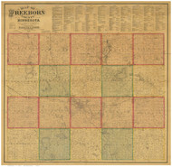 Freeborn County Minnesota 1878 - Old Map Reprint