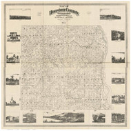 Houston County Minnesota 1871 - Old Map Reprint