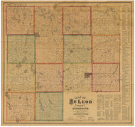 McLeod County Minnesota 1880 - Old Map Reprint