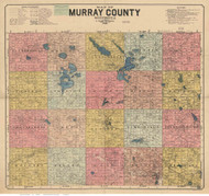 Murray County Minnesota 1898 - Old Map Reprint