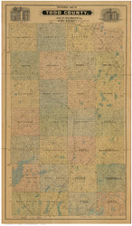 Todd County Minnesota 1890 - Old Map Reprint