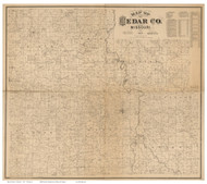 Cedar County Missouri 1879 - Old Map Reprint