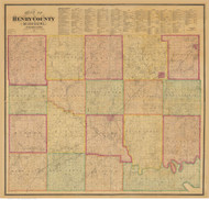 Henry County Missouri 1877 - Old Map Reprint