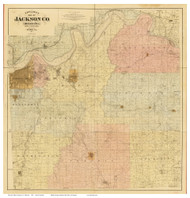Jackson County Missouri 1887 - Old Map Reprint