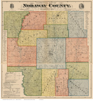 Nodaway County Missouri 1900 - Old Map Reprint