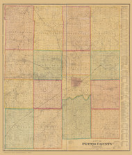 Pettis County Missouri 1867 - Old Map Reprint