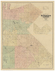 St. Francois County Missouri 1882 - Old Map Reprint