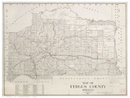 Fergus County Montana 1914 - Old Map Reprint