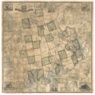 Washington County Maine 1861 - Old Map Reprint