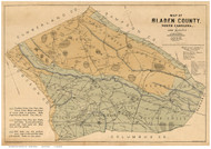 Bladen County North Carolina 1885 - Old Map Reprint
