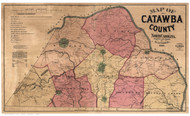 Catawba County North Carolina 1886 - Old Map Reprint