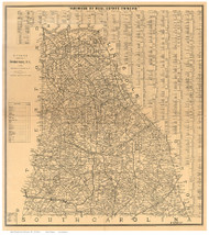 Cleveland County North Carolina 1886 - Old Map Reprint