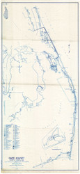 Dare County North Carolina 1938 - Old Map Reprint
