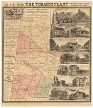 Durham County North Carolina 1887 - Old Map Reprint
