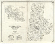Durham County North Carolina 1920 - Old Map Reprint