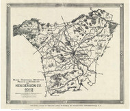 Henderson County North Carolina 1918 - Old Map Reprint