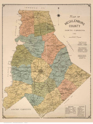 Mecklenburg County North Carolina 1911 - Old Map Reprint
