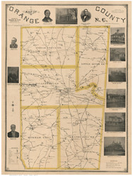 Orange County North Carolina 1891 - Old Map Reprint