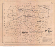 Warren County North Carolina 1874 - Old Map Reprint