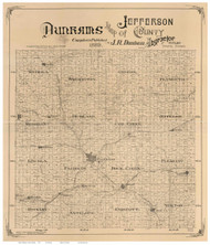 Jefferson County Nebraska 1889 - Old Map Reprint