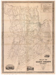 Essex County New Jersey 1850 - Old Map Reprint