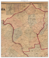 Hunterdon County New Jersey 1860 - Old Map Custom Print