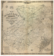Middlesex County New Jersey 1850 - Old Map Reprint