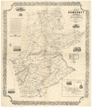 Somerset County New Jersey 1850 B - Old Map Reprint