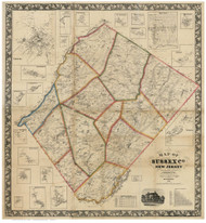 Sussex County New Jersey 1860 - Old Map Reprint