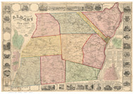 Albany County New York 1854 - Old Map Reprint
