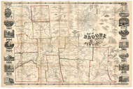 Broome County New York 1855 - Old Map Reprint