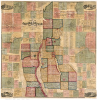 Cayuga & Seneca County New York 1859 - Old Map Reprint