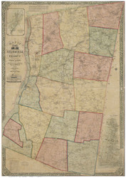 Columbia County New York 1851 - Old Map Reprint